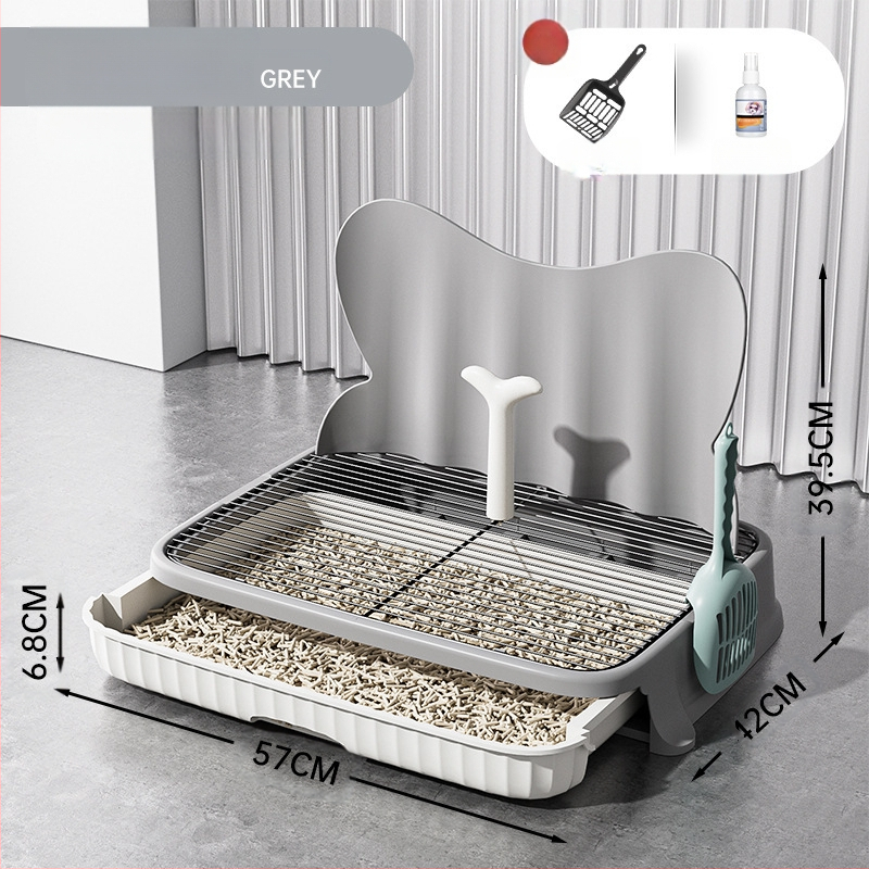 2025 m. stalčiaus tipo šunų tualetas, šunims, mažiems šunims, šuniukams, apsaugantis nuo žingsnių, smėlio dubenėlis, meškiukų kakučių dubenėlis