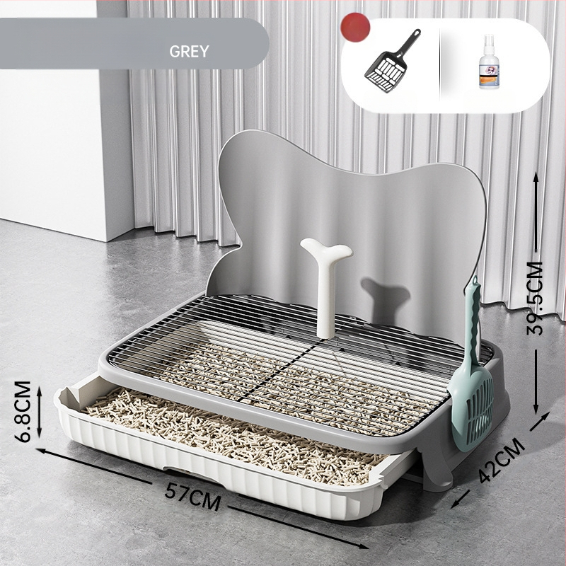 2025 m. stalčiaus tipo šunų tualetas, šunims, mažiems šunims, šuniukams, apsaugantis nuo žingsnių, smėlio dubenėlis, meškiukų kakučių dubenėlis