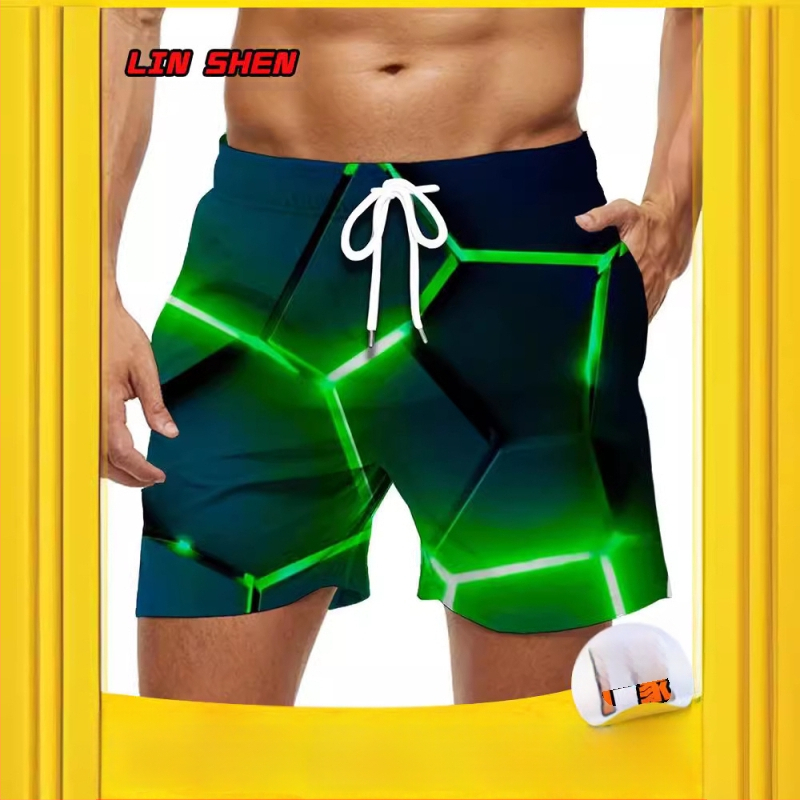 2024. aasta uued piiriülesed suvised rannapüksid meeste kiiresti kuivavad 3D-digitaaltrükiga vabaajapüksid tehase otsemüügist