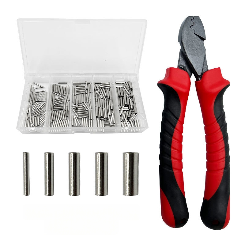 Kalapüügivahendid vasktoru topeltvasktoru õngenööri hoidik korpuse presstangid kalapüügi terastraadist klamber toru presstangid ülikond