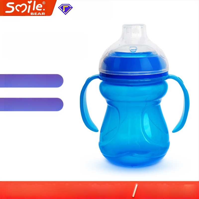 Super plati burna PP kūdikio ančiuko puodelis, nepralaidus ir neužspringstantis vaikams, skirtas tiesioginio gėrimo mokymosi puodelis su rankena, skirtas lavinti visą puodelį