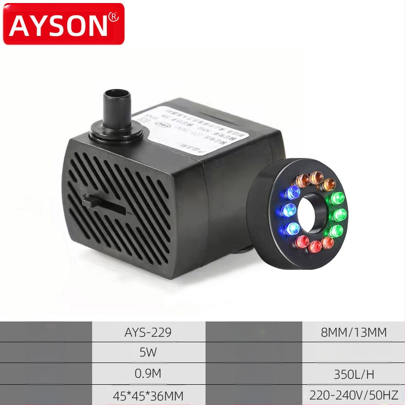 Pompă de circulație a apei curgătoare cu iluminare 110V/220V, pentru fântână artizanală, tip rockerie, SUA/Europa/Marea Britanie/Australia, furnizată de Amazon