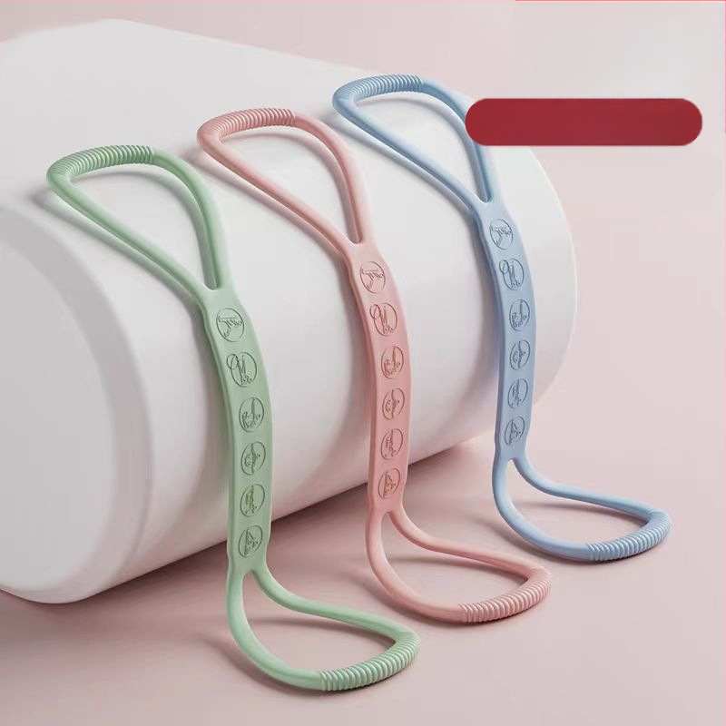Joonis 8 Resistance Band Silikoonist Jooga Abivahendid Kodune Elastne Bänd Fitness Equipment for Women Fashioning Fashioning Elastne Bänd Õlavarre avamiseks ja Tagasi Ilu Elastne Bänd