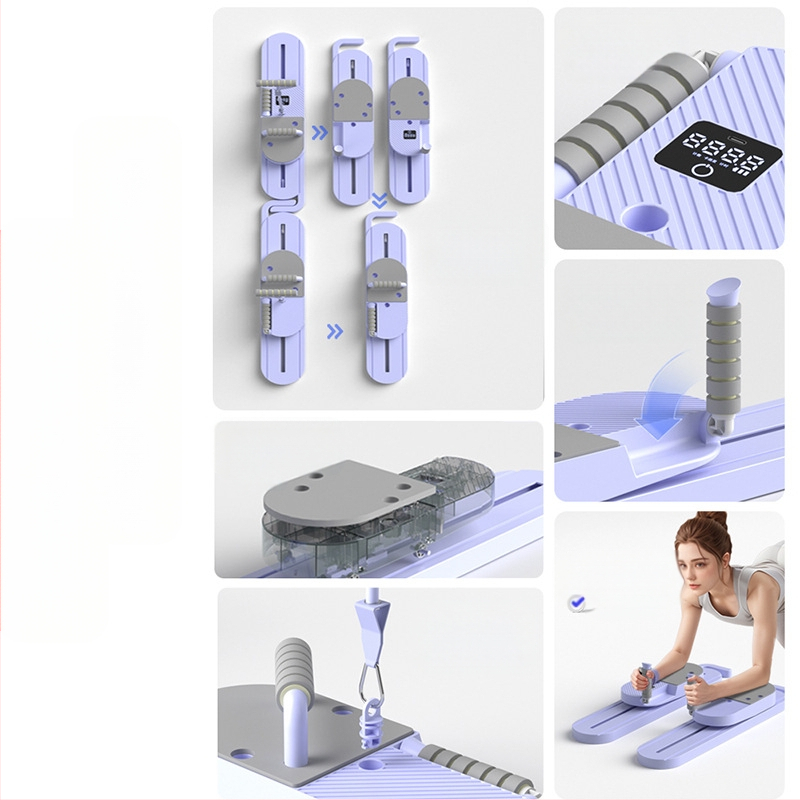 Tiktoki stiilis multifunktsionaalne lõhestatud kõhulihaste treeninglaud kõhulihaste rattaga automaatse tagasilöögiga kõhulihaste treeningvarustus