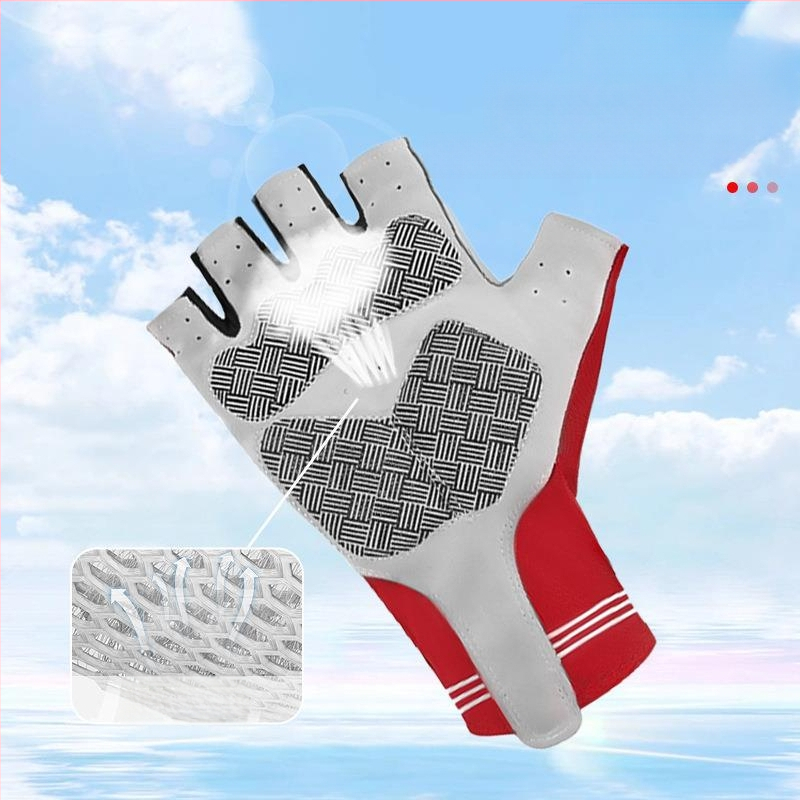 Vyriškos vasarinės kvėpuojančios sportinės neslystančios apsaugos nuo saulės pirštinės, kvėpuojančios važiavimui dviračiu lauke, žvejybai, pusės piršto dviračių pirštinės