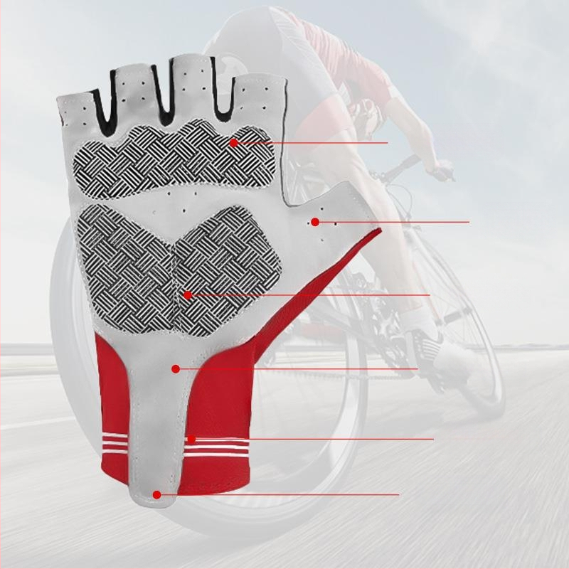 Vyriškos vasarinės kvėpuojančios sportinės neslystančios apsaugos nuo saulės pirštinės, kvėpuojančios važiavimui dviračiu lauke, žvejybai, pusės piršto dviračių pirštinės