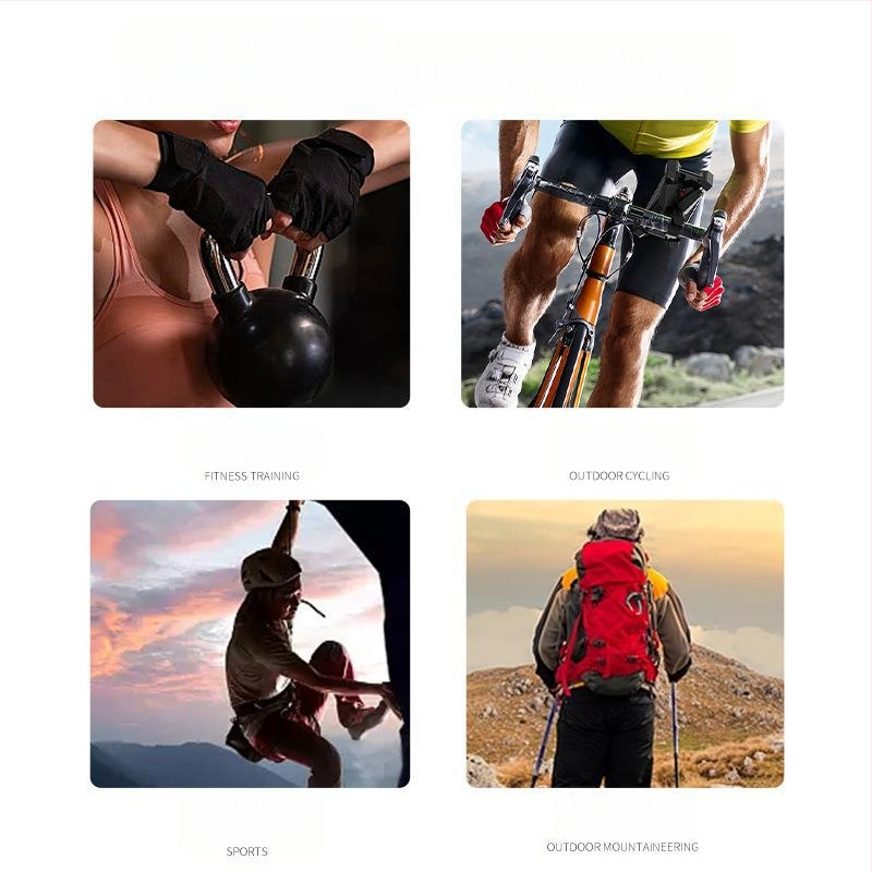 Vyriškos vasarinės kvėpuojančios sportinės neslystančios apsaugos nuo saulės pirštinės, kvėpuojančios važiavimui dviračiu lauke, žvejybai, pusės piršto dviračių pirštinės