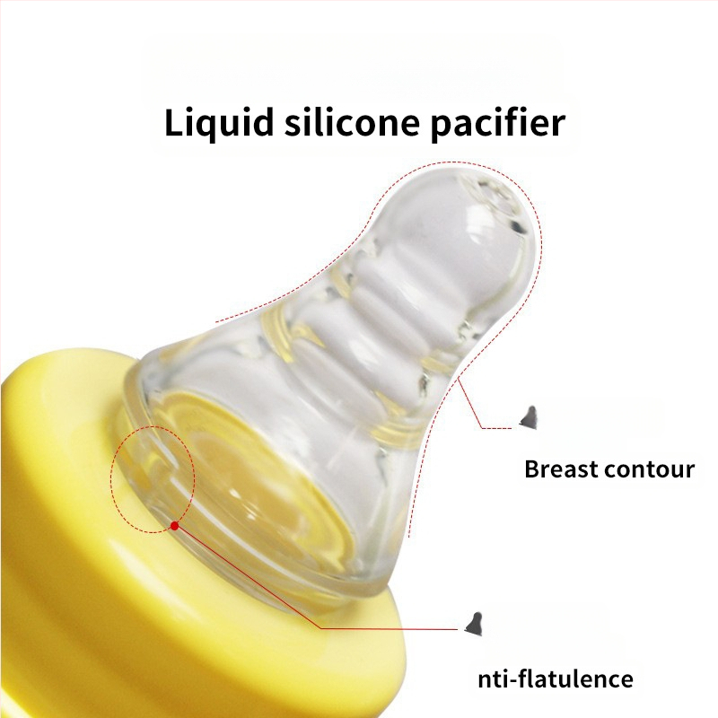 Tehase müügi beebi PP käepidemega standardkaliibriline pudel 250ml vastsündinu pudel kõhupuhitusevastane kukkumisvastane lutipudel