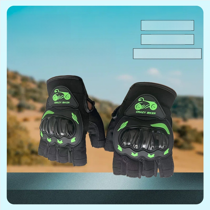 Kietos pusės pirštų pirštinės motociklui Pusės pirštų pirštinės Sportinės lauko pusės pirštų pirštinės Jojimo motociklui Kelionėms Lengvos kvėpuojančios pirštinės