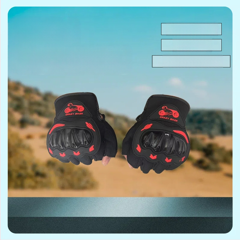 Kietos pusės pirštų pirštinės motociklui Pusės pirštų pirštinės Sportinės lauko pusės pirštų pirštinės Jojimo motociklui Kelionėms Lengvos kvėpuojančios pirštinės