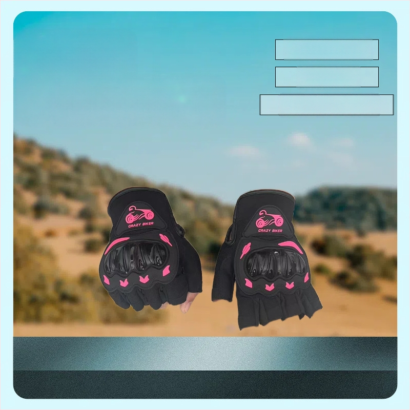Kietos pusės pirštų pirštinės motociklui Pusės pirštų pirštinės Sportinės lauko pusės pirštų pirštinės Jojimo motociklui Kelionėms Lengvos kvėpuojančios pirštinės