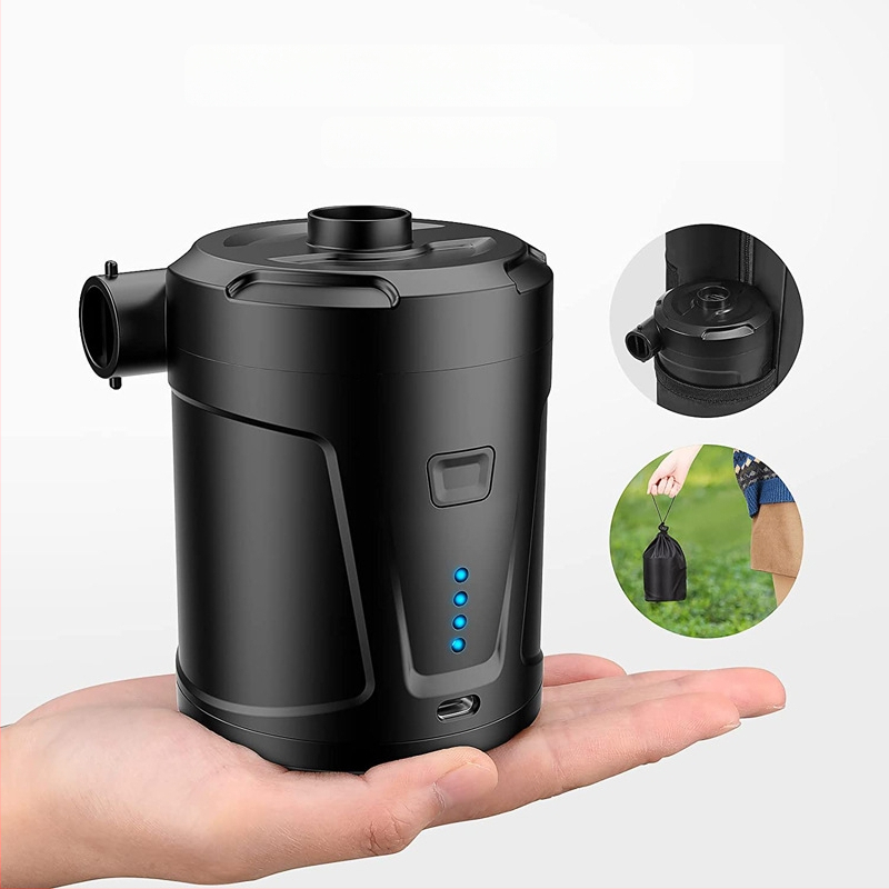 Lauko stovyklavimo belaidis nešiojamas oro siurblys, oro čiužinys, baseino plaukimo žiedas, buitinis vakuuminis suspaudimo maišelis, oro pompa