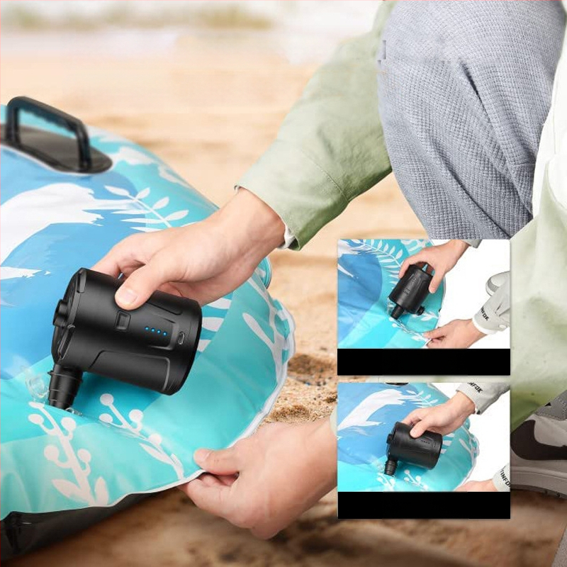 Lauko stovyklavimo belaidis nešiojamas oro siurblys, oro čiužinys, baseino plaukimo žiedas, buitinis vakuuminis suspaudimo maišelis, oro pompa