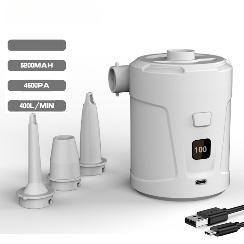 Lauko stovyklavimo belaidis nešiojamas oro siurblys, oro čiužinys, baseino plaukimo žiedas, buitinis vakuuminis suspaudimo maišelis, oro pompa