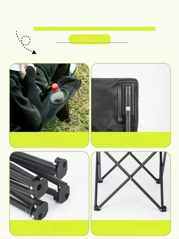 Āra atpūtas krēsls kempinga pārnēsājams saliekams krēsls Oksfordas auduma makšķerēšanas krēsls Mēness krēsls sporta atpūtas pludmales krēsls