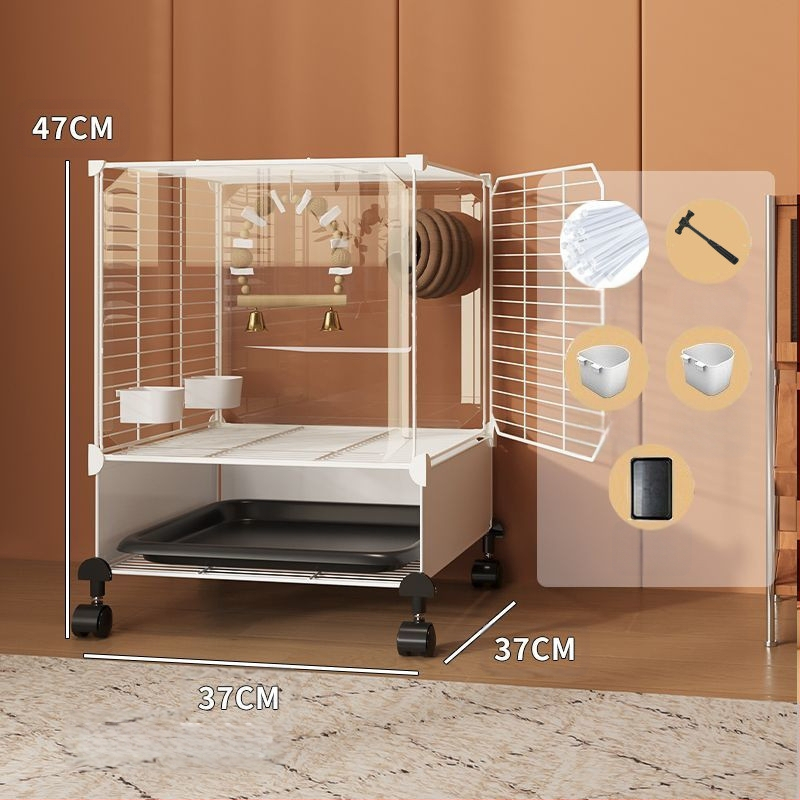 Suur linnupuur koduseks kasutamiseks, luksuslik villa viirpapagoidele ja nümfkakaduudele, pritsmekindel uus mudel väikestele lindudele nagu varblased ja viirpapagoid