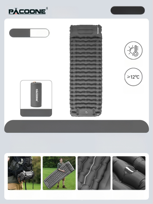 „Pacoone“ pripučiamas čiužinys, palapinė, lauko stovyklavimo stiliaus miegojimo kilimėlis, sutankintas TPU viengulis čiužinys, nešiojamas lauko drėgmei atsparus kilimėlis
