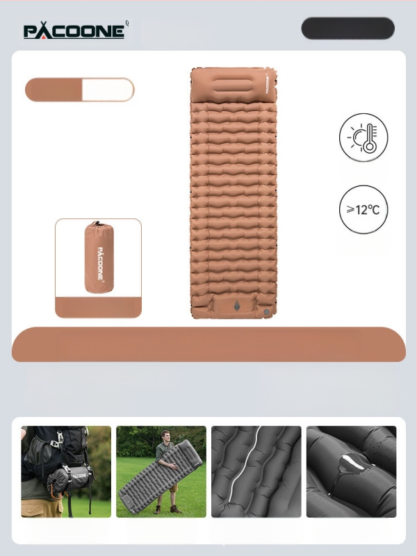 „Pacoone“ pripučiamas čiužinys, palapinė, lauko stovyklavimo stiliaus miegojimo kilimėlis, sutankintas TPU viengulis čiužinys, nešiojamas lauko drėgmei atsparus kilimėlis