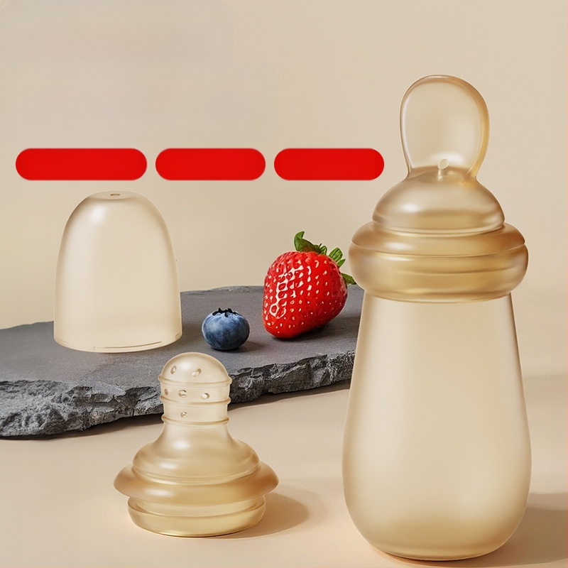 Baba szilikon rizsgabona kanál préselés szilikon etetőkanál rizsgabona cumisüveg szilikon puha kanál baba nagykereskedelem