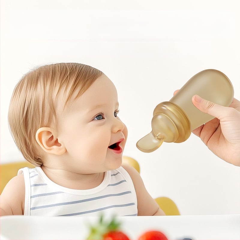 Baba szilikon rizsgabona kanál préselés szilikon etetőkanál rizsgabona cumisüveg szilikon puha kanál baba nagykereskedelem