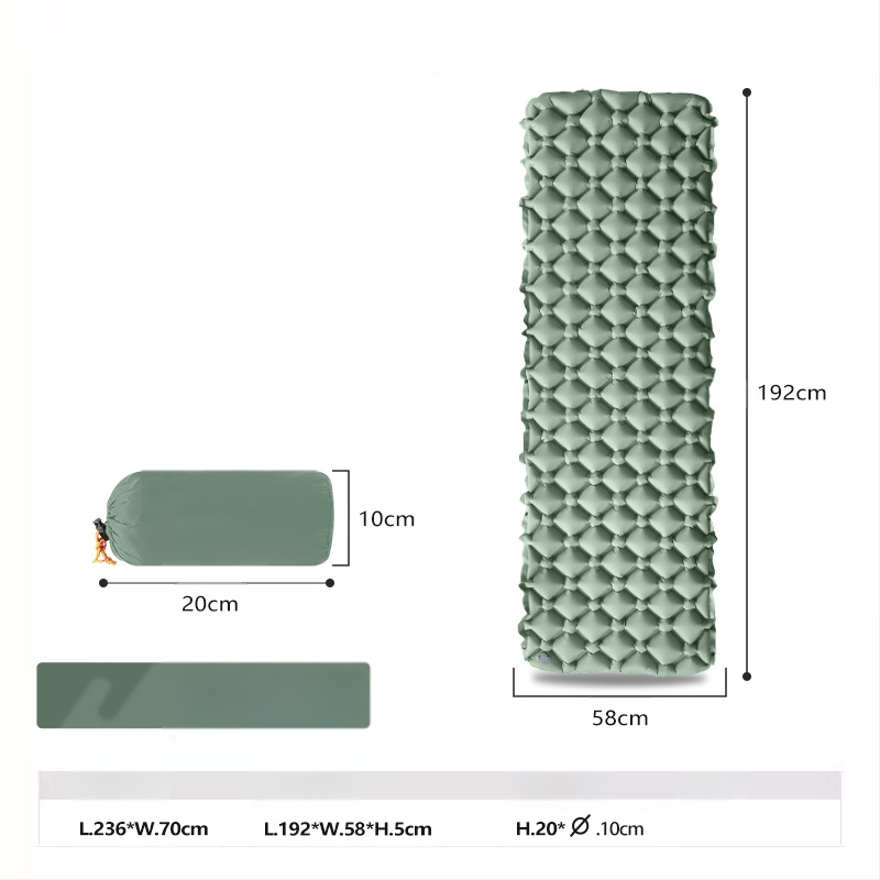 Rūpnīcas noliktavā piepūšamais guļampaklājs āra kempinga matracis kempinga telts guļampaklājs TPU īpaši viegls piepūšamais paklājs mitrumizturīgs paklājs