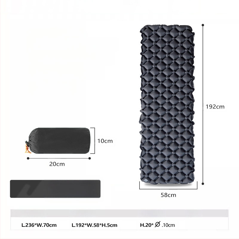Rūpnīcas noliktavā piepūšamais guļampaklājs āra kempinga matracis kempinga telts guļampaklājs TPU īpaši viegls piepūšamais paklājs mitrumizturīgs paklājs