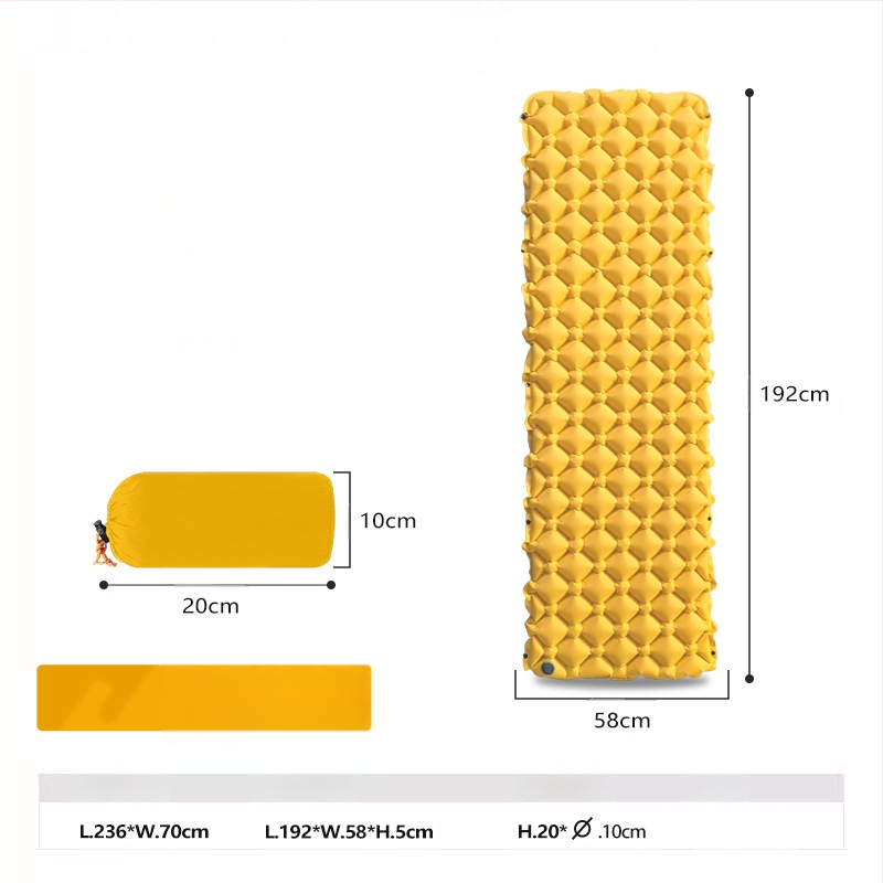 Rūpnīcas noliktavā piepūšamais guļampaklājs āra kempinga matracis kempinga telts guļampaklājs TPU īpaši viegls piepūšamais paklājs mitrumizturīgs paklājs