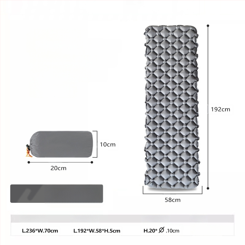 Rūpnīcas noliktavā piepūšamais guļampaklājs āra kempinga matracis kempinga telts guļampaklājs TPU īpaši viegls piepūšamais paklājs mitrumizturīgs paklājs