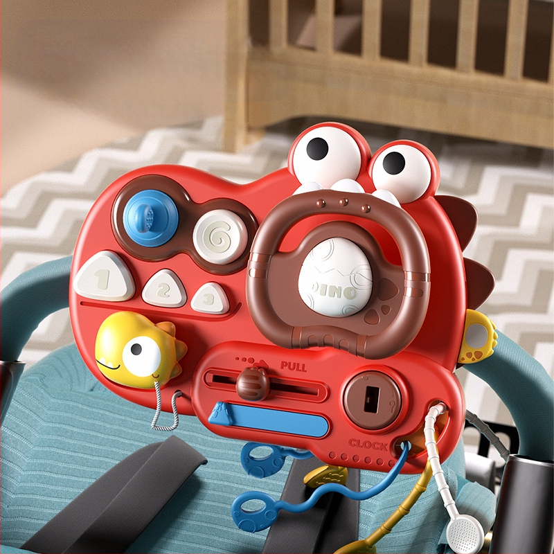 Tarpvalstybinė naujo dinozauro vairo „Lala Le Busy Board Montessori“ daugiafunkcis kūdikio imitavimo antrojo piloto žaislų partija