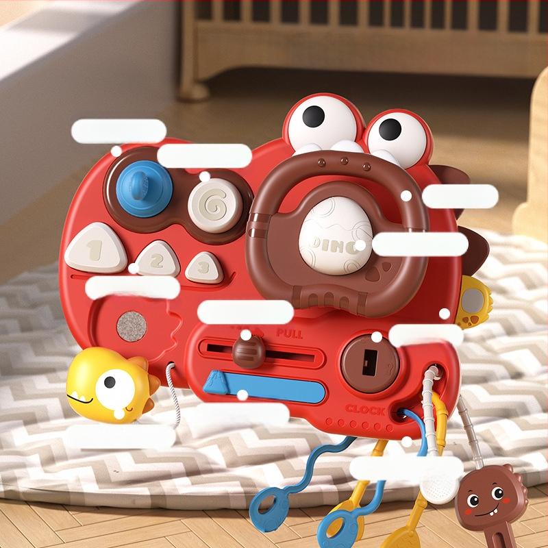 Tarpvalstybinė naujo dinozauro vairo „Lala Le Busy Board Montessori“ daugiafunkcis kūdikio imitavimo antrojo piloto žaislų partija