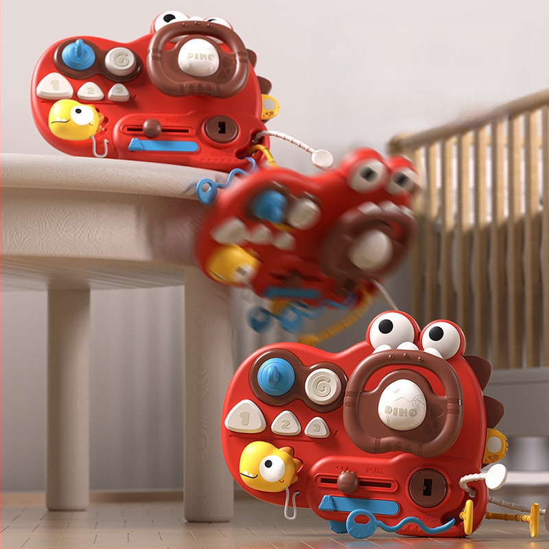 Tarpvalstybinė naujo dinozauro vairo „Lala Le Busy Board Montessori“ daugiafunkcis kūdikio imitavimo antrojo piloto žaislų partija