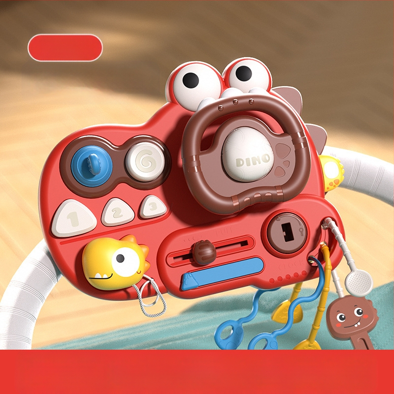 Tarpvalstybinė naujo dinozauro vairo „Lala Le Busy Board Montessori“ daugiafunkcis kūdikio imitavimo antrojo piloto žaislų partija