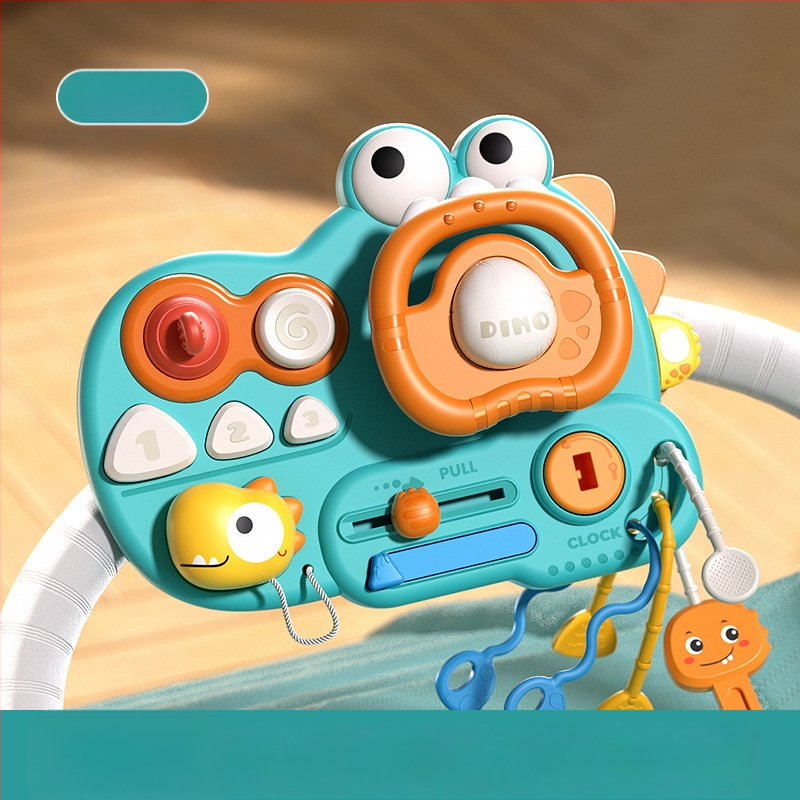 Tarpvalstybinė naujo dinozauro vairo „Lala Le Busy Board Montessori“ daugiafunkcis kūdikio imitavimo antrojo piloto žaislų partija