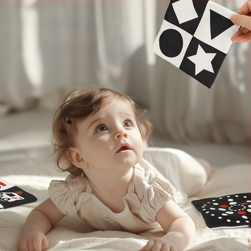 Kūdikių linksmybės, audinių dėžutė, vaikiška audinių knyga, dėlionė, ankstyvojo ugdymo žiedas, popierius, gali įkąsti, 0–3 metų naujagimio raminamieji žaislai