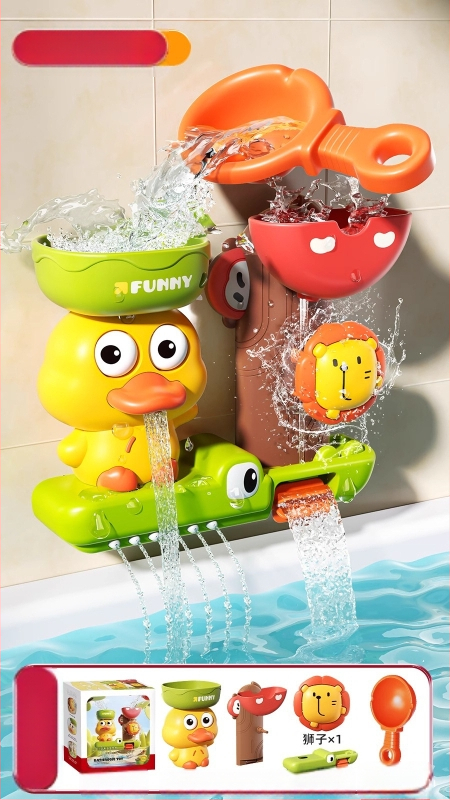 Kūdikio vonios žaislas Geltona antis Vanduo Kūdikio vonios kambarys Vaikų dušas Purškiamas vanduo Berniukai ir mergaitės Interneto šventė