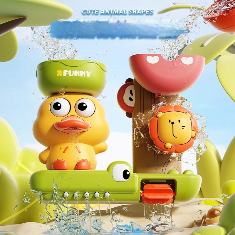 Kūdikio vonios žaislas Geltona antis Vanduo Kūdikio vonios kambarys Vaikų dušas Purškiamas vanduo Berniukai ir mergaitės Interneto šventė
