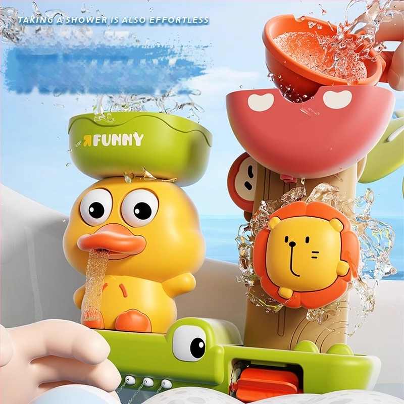 Kūdikio vonios žaislas Geltona antis Vanduo Kūdikio vonios kambarys Vaikų dušas Purškiamas vanduo Berniukai ir mergaitės Interneto šventė