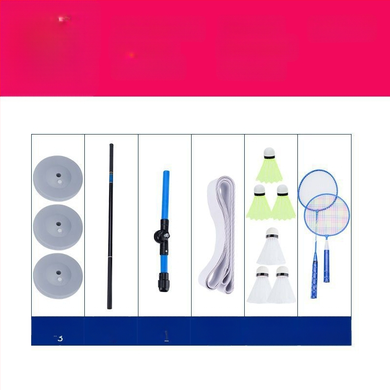 Badmintono treniruoklis, vieno asmens, vaikams skirtas nešiojamas badmintono atšokimo treniruoklis, skirtas naudoti namuose