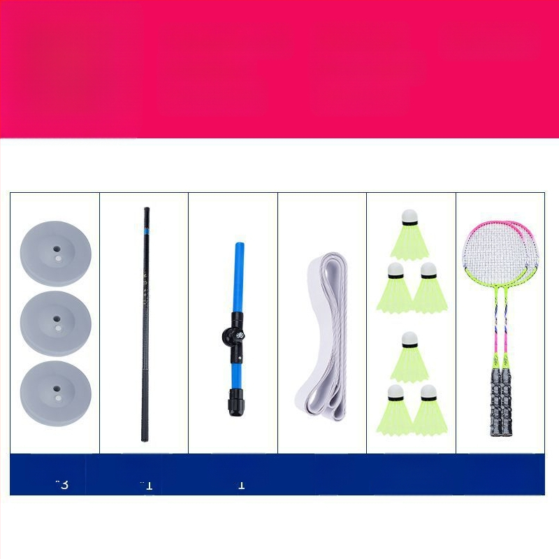 Badmintono treniruoklis, vieno asmens, vaikams skirtas nešiojamas badmintono atšokimo treniruoklis, skirtas naudoti namuose