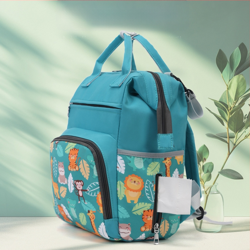 Egyrészes nagy kapacitású anya-baba anyuci táska új nyomtatott divatos baba anyuka kimenő hátizsák nyomtatható baba szövettáska