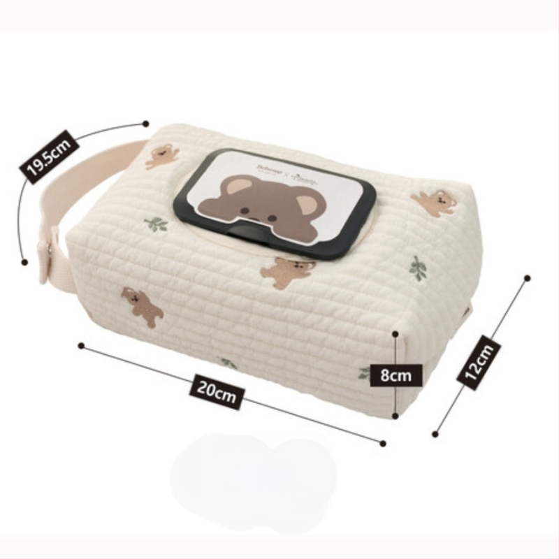 Pietų Korėjos daugiafunkcis didelės talpos mielas pakabinamas sagties kūdikio vežimėlio laikymo krepšys automobilinėje popierinėje dėžutėje su šlapiu nemokamu pristatymu