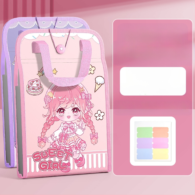 A4 käekoti dokumendikott 13-ruuduline organikott testpaberist kott mitmekihiline suure mahutavusega käeshoitav paberihoidik algkooliõpilastele