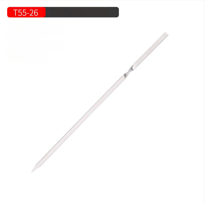 Õues kasutatavad puhtast titaanist grillipulgad, kodugrillivardad, kaasaskantavad telkimisgrilli tööriistad, vardad, niit, lame käepide