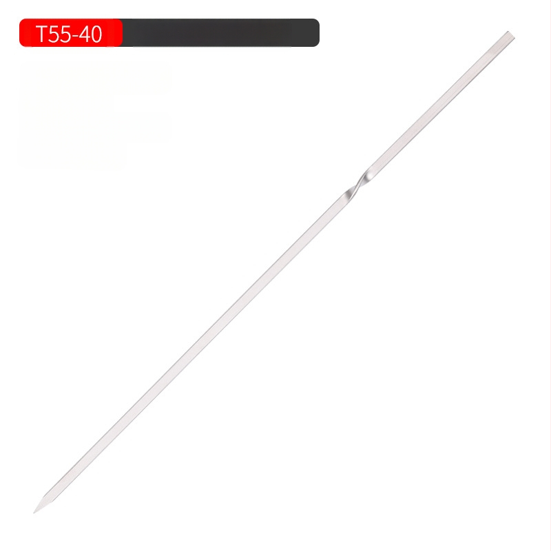 Õues kasutatavad puhtast titaanist grillipulgad, kodugrillivardad, kaasaskantavad telkimisgrilli tööriistad, vardad, niit, lame käepide