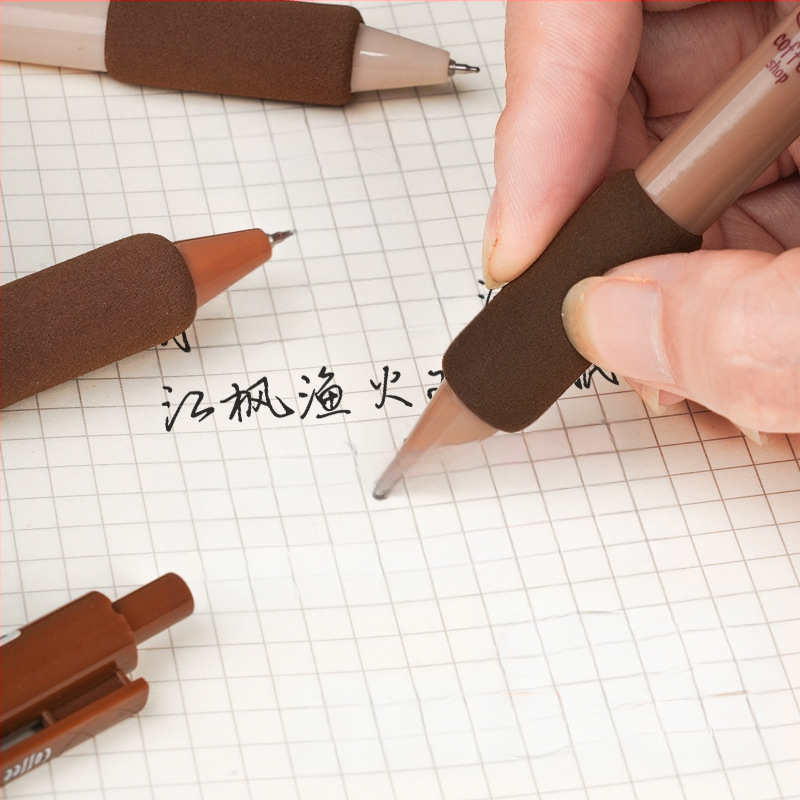 Kohvipintsel kiiresti kuivav pliiats kõrge värviväärtusega pintsliga pliiats must pliiats pressi geelpliiats keskkooli õpilaste kontoritarbed