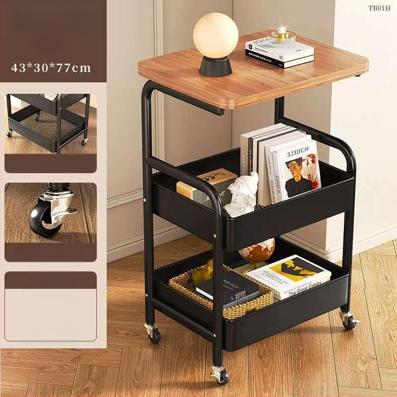 Piiriülene teisaldatav majapidamises kasutatav mitmekihiline elutuba, süsinikterasest suupistete hoiuriiul, hoiukäru lauaplaadiga, väike käru hoiuriiul