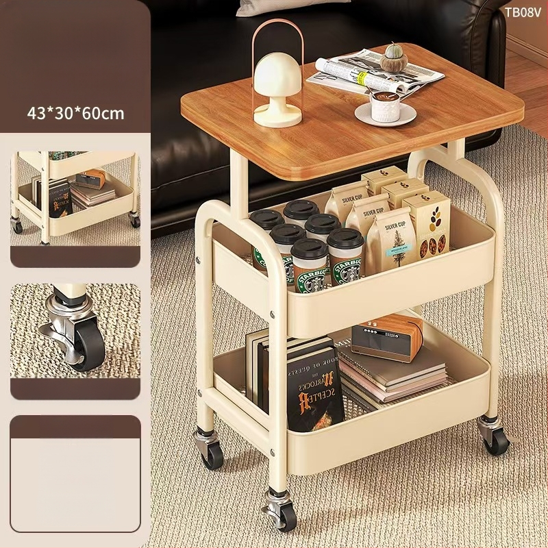 Piiriülene teisaldatav majapidamises kasutatav mitmekihiline elutuba, süsinikterasest suupistete hoiuriiul, hoiukäru lauaplaadiga, väike käru hoiuriiul