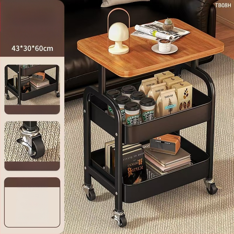 Piiriülene teisaldatav majapidamises kasutatav mitmekihiline elutuba, süsinikterasest suupistete hoiuriiul, hoiukäru lauaplaadiga, väike käru hoiuriiul