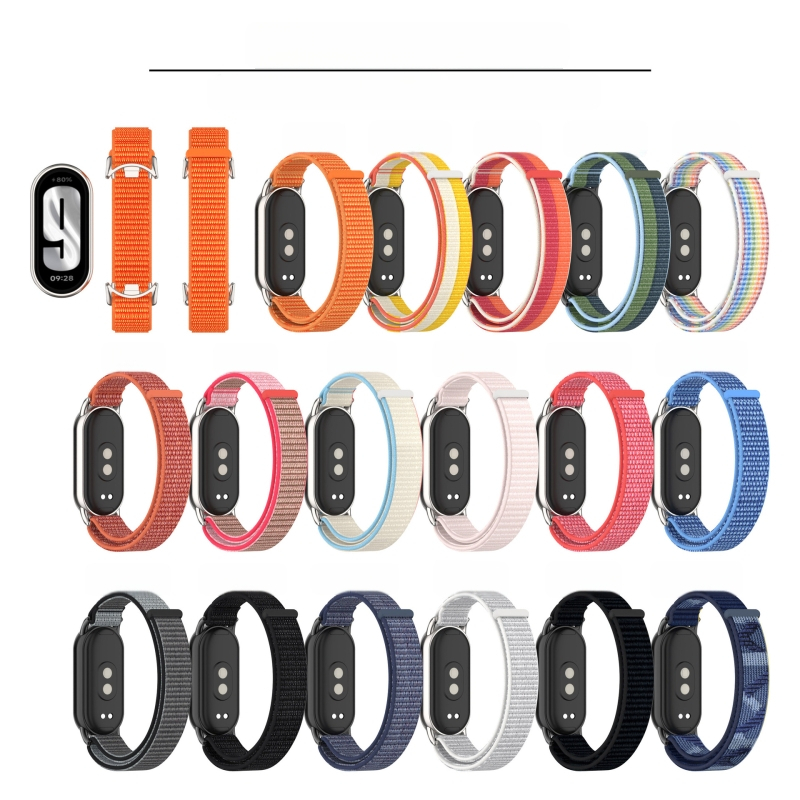 Sobib Xiaomi Mi Band 10 nailonist punutud asenduskäepaelaga 8/9/10 neutraalse punktiga pistikuga