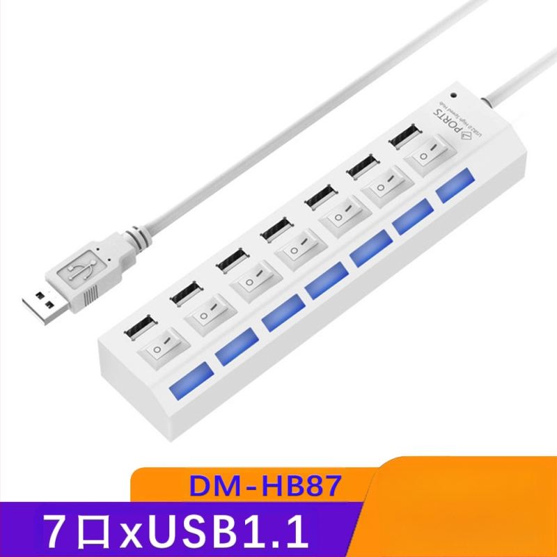 4-pordiline USB 3.0 jaotur, kiire jaotur, USB-jaoturiga dokkimisjaam, sõltumatu lülitiga üks-seitsmele jaoturiga dokkimisjaam
